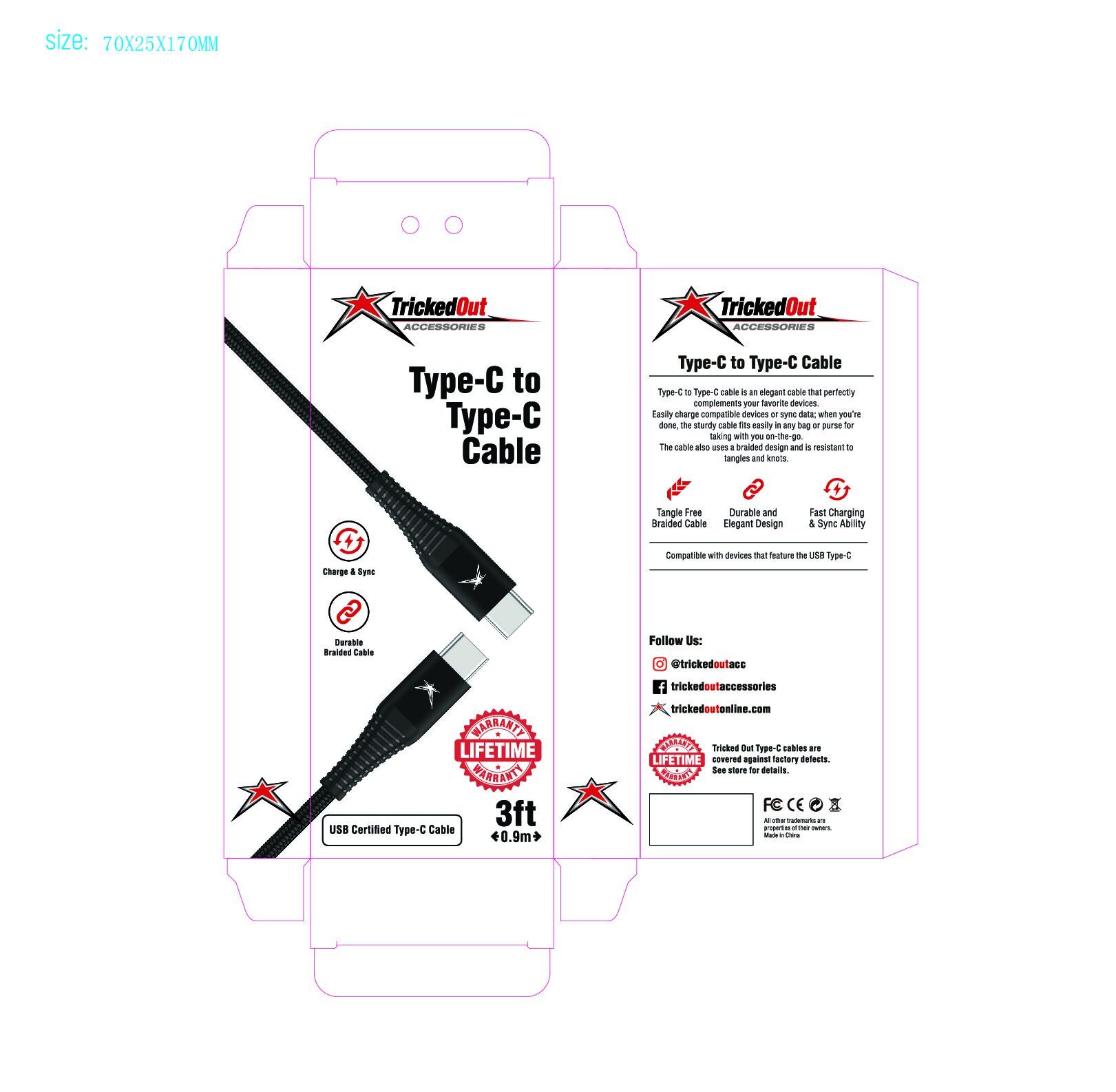 Type C to Type C 3ft Black - Image 5